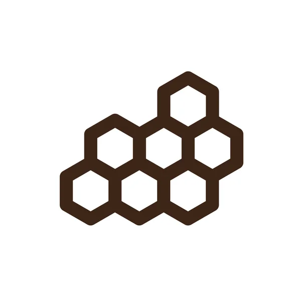 Icono de vector de abeja panal. Jardín — Vector de stock