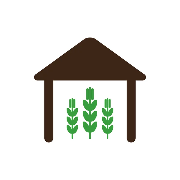 Icono de vector granero. Granja — Vector de stock