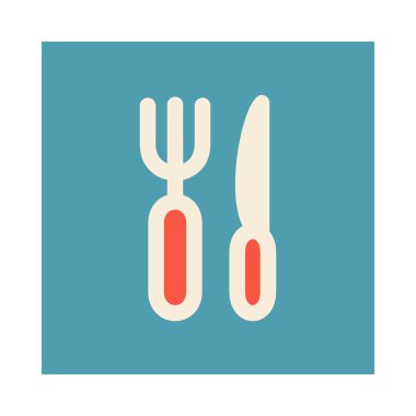 Çatal ve bıçak vektör simgesi