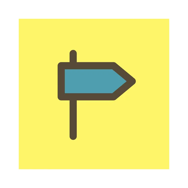 Panneau indicateur de route icône vectorielle — Image vectorielle