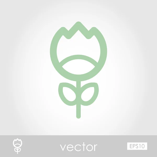 Icono vector flor — Vector de stock