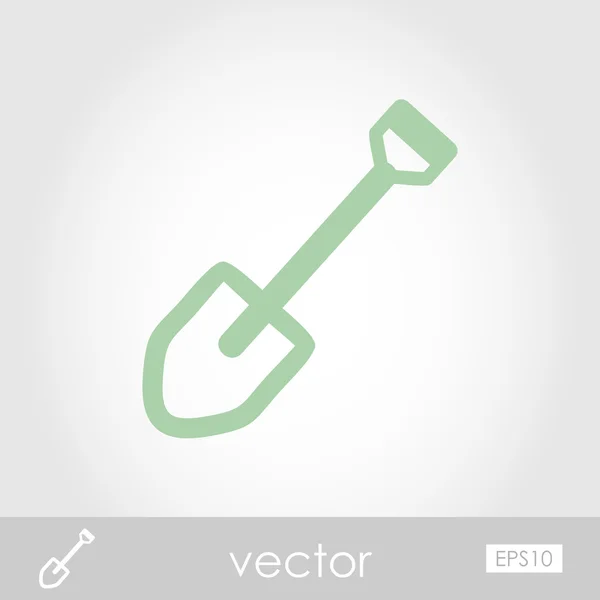 Jardinería pala vector icono — Vector de stock