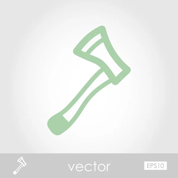 Axe, ax, hatchet vector icon — Stock Vector