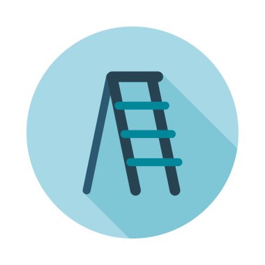 Merdiven, merdiven, merdiven düz vektör simgesi