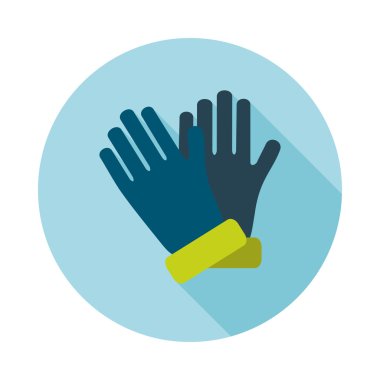 Lastik bahçe eldiven düz vektör simgesi