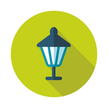 Bahçe fener düz vektör simgesi