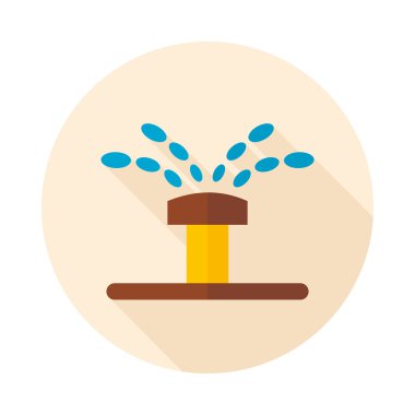 Su sulama, sulama düz vektör simgesi