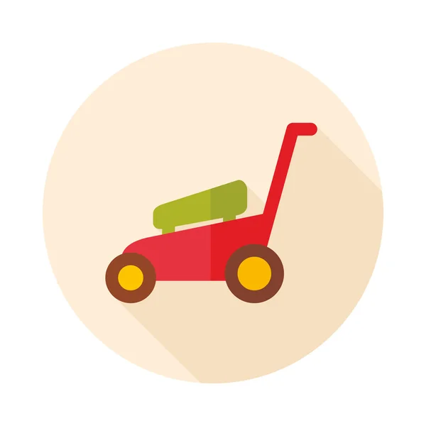 Lawn Mowers flat vector icon, garden — Stock Vector