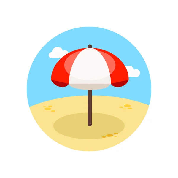 Ícone Beach Parasol. Verão. Férias — Vetor de Stock