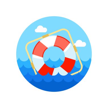 Lifebuoy simgesi. Yaz. Deniz