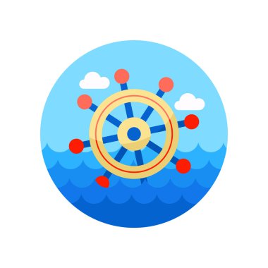 Dümen simgesi. Yaz. Deniz