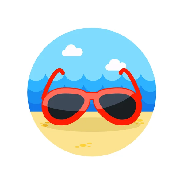 Icône lunettes de soleil. L'été. Vacances — Image vectorielle