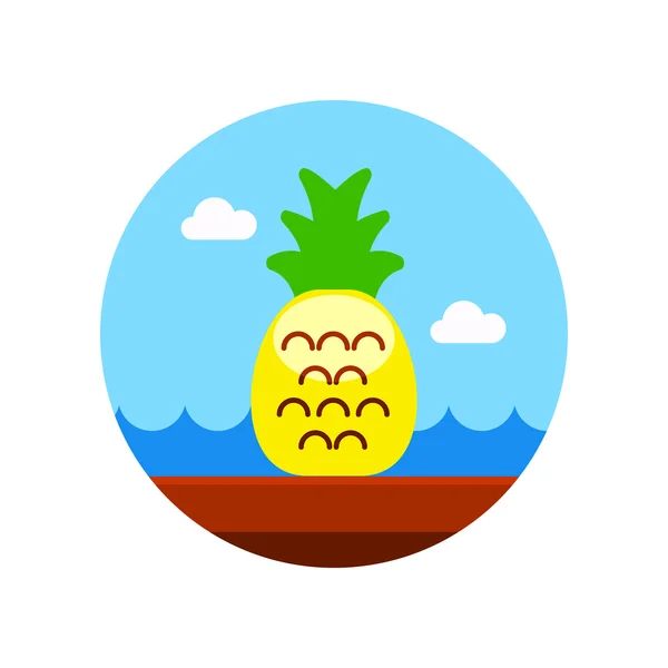 Ananas-Symbol. Sommer. Urlaub — Stockvektor