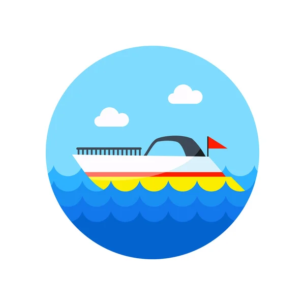 Ship Boat icon. Summer. Vacation — Stock Vector