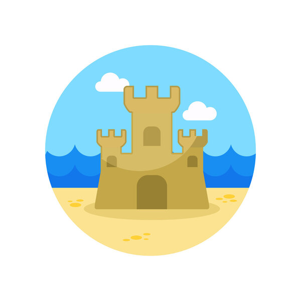 Sand Castle icon. Summer. Vacation