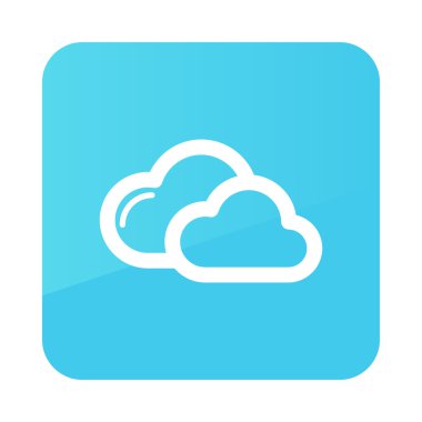 Bulutlar simgesi. Meteoroloji. Hava durumu