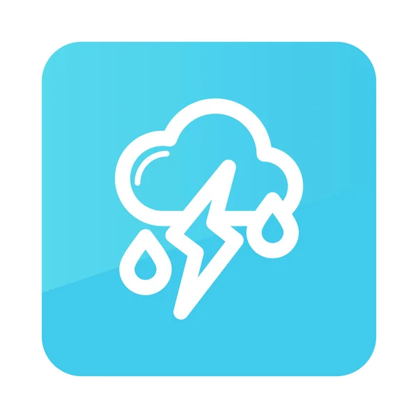 雲雨雷のアイコン。天気 — ストックベクタ