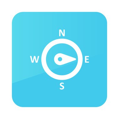 Pusula Rüzgar gülü simgesi. Meteoroloji. Hava durumu