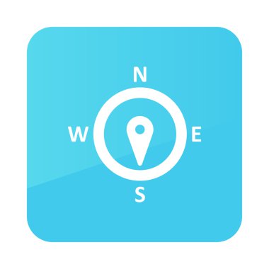 Pusula Rüzgar gülü simgesi. Meteoroloji. Hava durumu