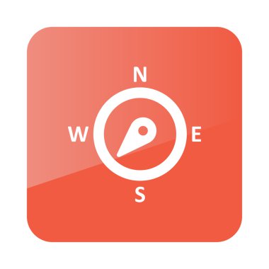 Pusula Rüzgar gülü simgesi. Meteoroloji. Hava durumu