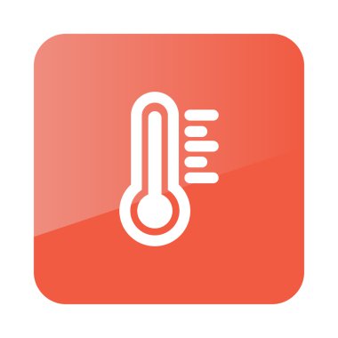 Termometre ısı sıcak simgesi. Meteoroloji. Hava durumu