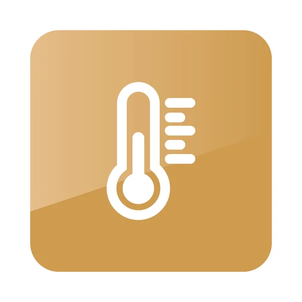 Thermometer warmte pictogram. Meteorologie. Weer — Stockvector