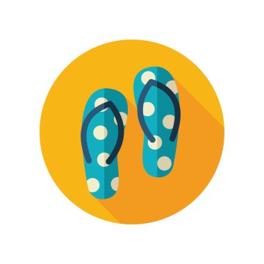 Flip flop düz simgesi. Yaz. Tatil