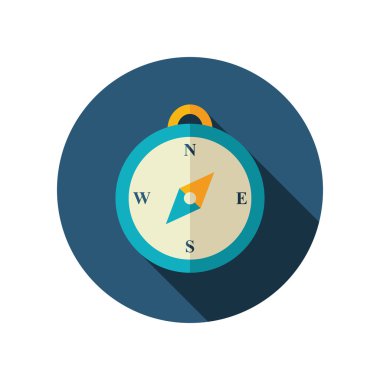 Pusula simgesini düz. Yaz. Deniz