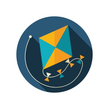 Uçurtma düz simgesi. Yaz. Tatil