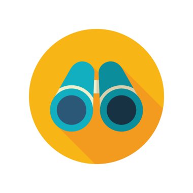 Dürbün düz simgesi. Yaz. Deniz