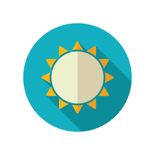 Sun flat icon. Summer. Vacation — Stock Vector