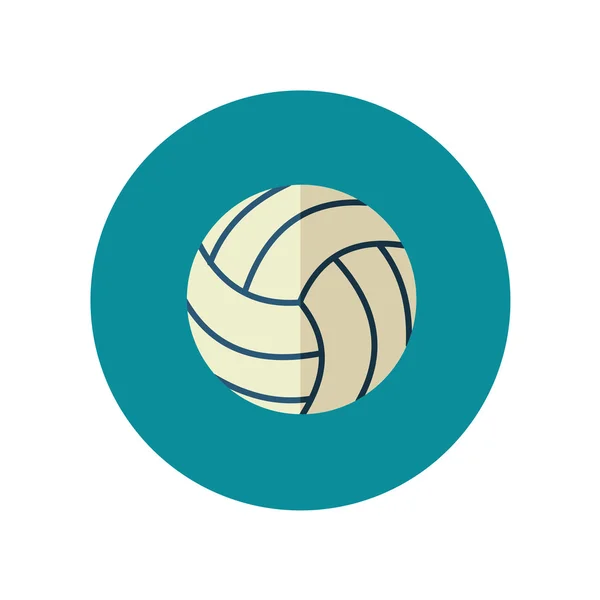 Volleybal platte pictogram. Zomer. Vakantie — Stockvector
