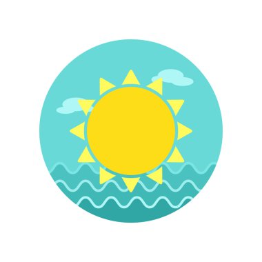 Güneş simgesi. Yaz. Tatil