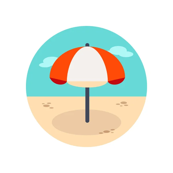 Icono de Beach Parasol. Verano. Vacaciones — Vector de stock