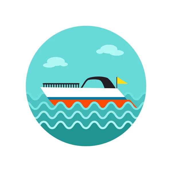 Icône bateau bateau. L'été. Vacances — Image vectorielle