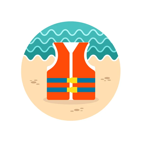 Life jacket icon. Summer. Vacation — Stock Vector