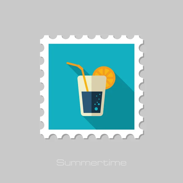 鸡尾酒的平邮票。夏天。度假 — 图库矢量图片
