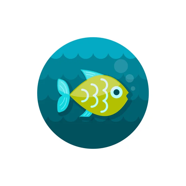 Fish icon. Summer. Vacation — Stock Vector