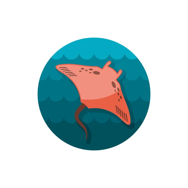 Icona del pesce rampa. Estate. Vacanza. — Vettoriale Stock