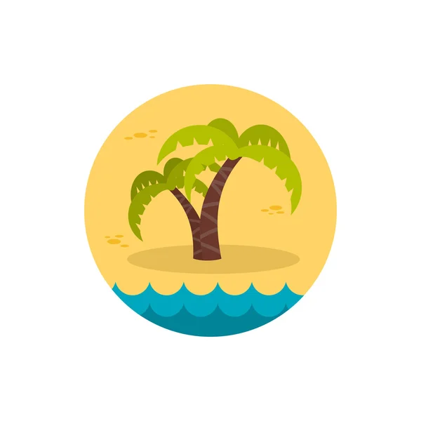 Palm tree icon. Summer. Vacation — Stock Vector