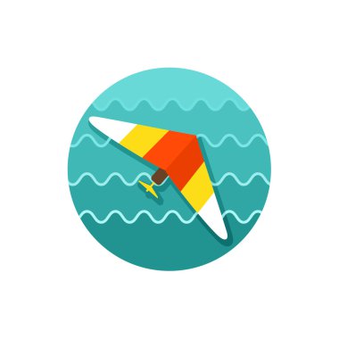 Hang Glider simgesi. Yaz. Tatil