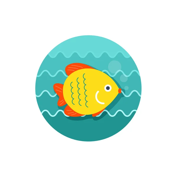 Fish icon. Summer. Vacation — Stock Vector