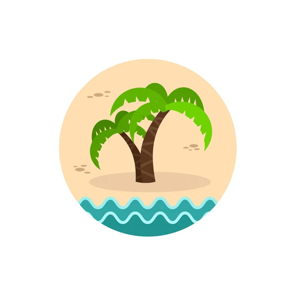 Icono de palmera. Verano. Vacaciones — Archivo Imágenes Vectoriales