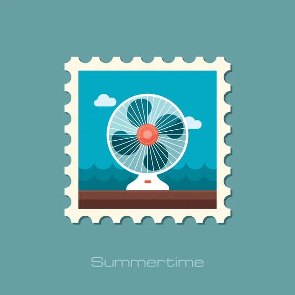 Ventilator stamp. Summer. Vacation — Stock Vector