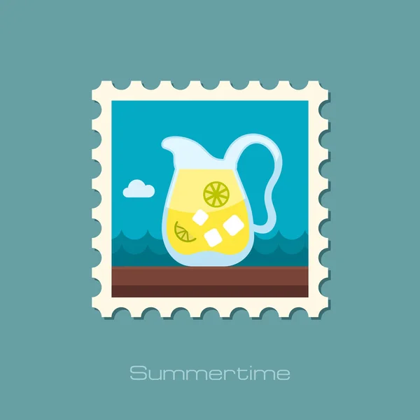 Груша лимонаду зі скибочками цитрусових і крижаною маркою — стоковий вектор