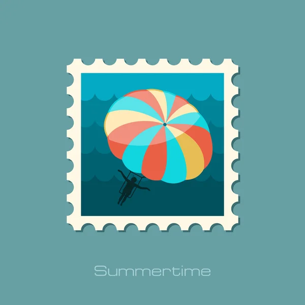 Parasailing. Sello de actividad kite verano — Archivo Imágenes Vectoriales