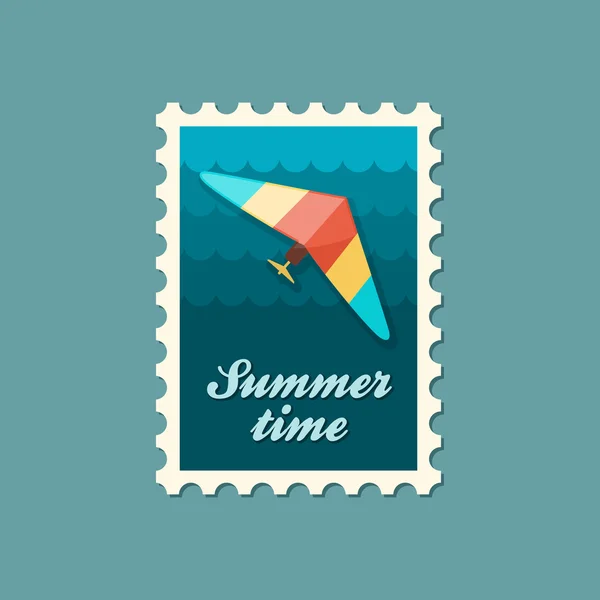 Timbre du planeur suspendu. L'été. Vacances — Image vectorielle