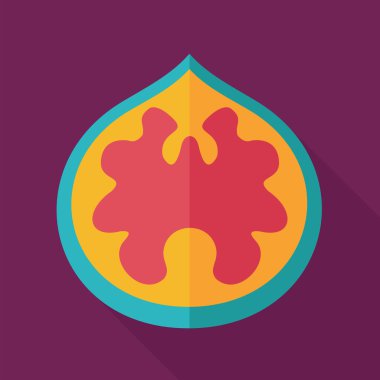 Ceviz düz simgesi. Meyve somun