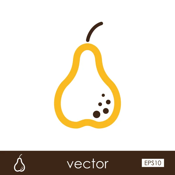 Pear outline icon. Fruit — Stock Vector