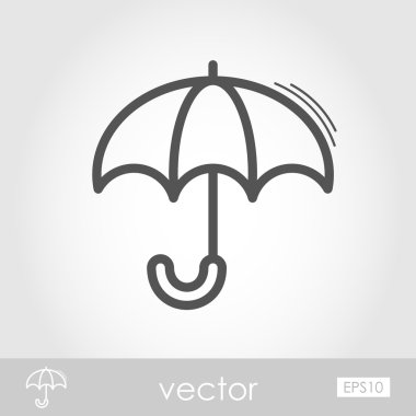Şemsiye anahat simgesi. Yağmur Koruma simgesi
